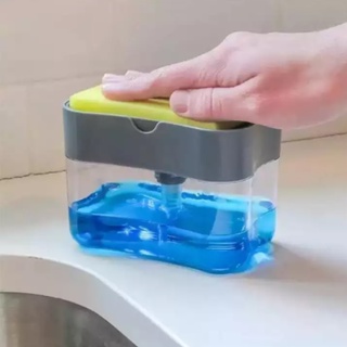 2 in 1 Soap Pump Dispenser Sponge Holder and Kitchen Washing Soap Dispenser