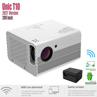 Unic New T10 Projector LED 1920*1080P HD Android Keystone Correction Portable 200“ inch Home Theater