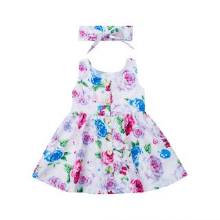 HGL♪2019 Toddler Infant Kids Baby Girls Summer Floral Dress