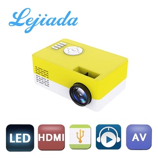 LEJIADA New J16 LED Mini Support 1080P Full HD HDMI-Compatible USB Audio Portable Projector Home Med