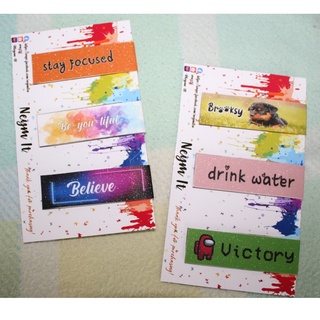 Personalized Glittered Magnetic BookMarks Small