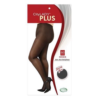 Socks◊City Lady Plus Size Sheer & Non Run Pantyhose (Skintone)