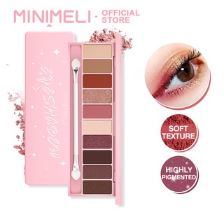 MINIMELI Matte & Shimmer Eyeshadow Palette Highly Pigmented Eyeshadow Makeup 10 Colors