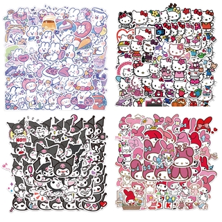 Waterproof Melody Hello Kitty Earth Bear Hamster Cinnamon Dog Bare Bear Cute Series Cartoon Stickers (1)