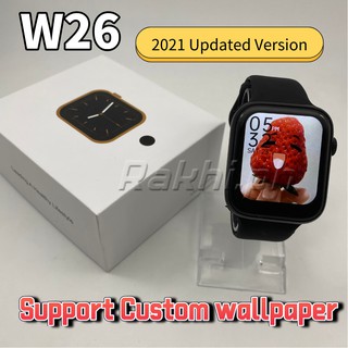 W26 update 2021 version WATCH 6 Series 6 44mm size Smart Watch 1.75’’ TRUE FULL Screen Heart Rate ECG Waterproof Men Bluetooth Call PK IWO 12 13 W26 Pro W56