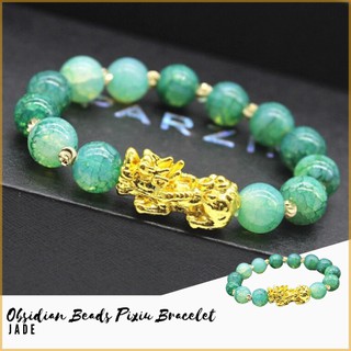 100% Blessed & Authentic Jade Alloy Beads Charm Bracelet-Attract Prosperity, Heal Heart, Harmony
