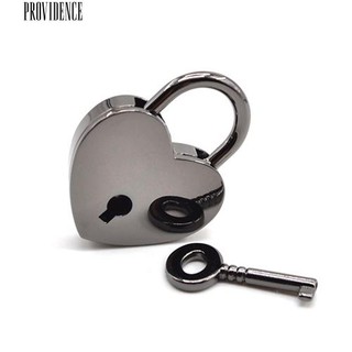 🎈1Pc Home Travel Accessory Lovely Heart Shape Black Lock Key Luggage Padlock (1)