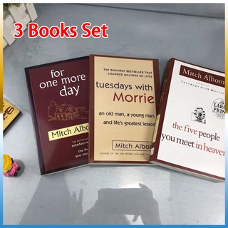 Mitch Albom 3 Books Set (Tuesdays with Morrie, For One More Day, The Five People You Meet in heaven)