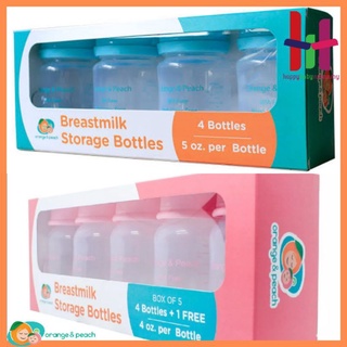 Pop ToytowelBaby diapers☂Orange and Peach Breastmilk Storage Bottles