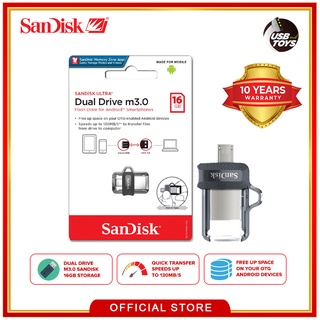 SanDisk Ultra SDDD3 16GB OTG USB M3.0 Dual Drive (black) (1)