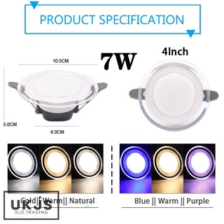 Tri color Pin light LED Downlight Ultra-Thin Ceiling Light Dimmable light Recessed Round Panel Light