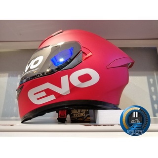 EVO GSX 3000 V2 Plain Matte Red Full Face Dual Visor Helmet