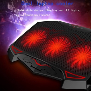 [Ready Stock]✎▪◑NUOXI 3 High Speed Fan Notebook Cooler With LED Silent Adjustable Laptop Cooling Pad