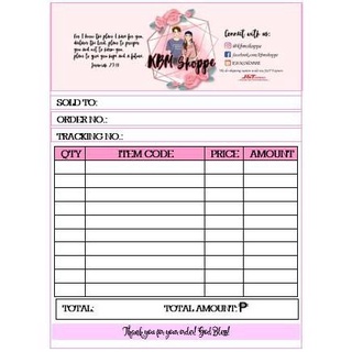 A4 PAPER❉✆☃Personalized Receipt Non-Official (50 sheets/pad)