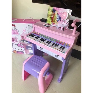 【Ready Stock】✕✓KCA Hello Kitty Electronic Organ Piano with Chair Electric Piano