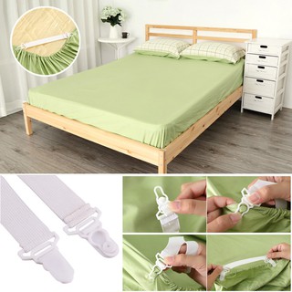 4 x Bed Sheet Mattress Cover Blankets Grippers Clip Holder Fasteners Elastic Set