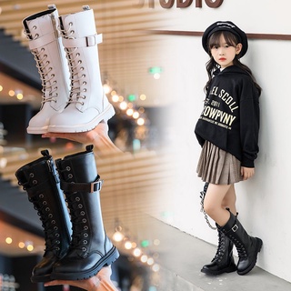 Girls' boots children's shoes autumn and winter 2020 new fashion high boots middle boots fashion short boots single boots Martin boots