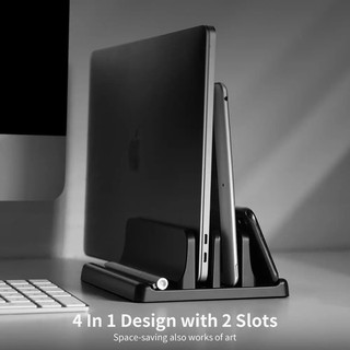 Laptop Vertical Stand, Adjustable Laptop Stand, Double Vertical Stand for Macbook Air Pro Laptop