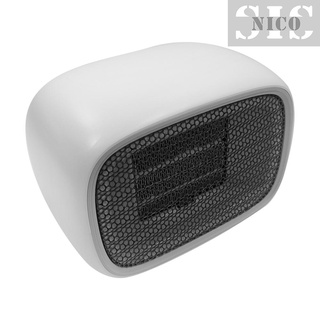Nico 500W Warm Air Heater Mini Portable Desktop Indoor Heater Home Office Heater White US Plug