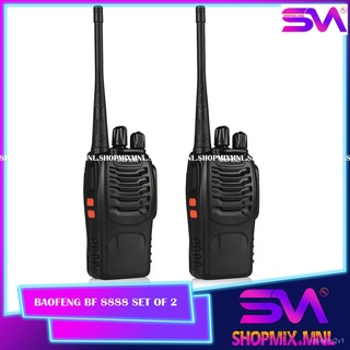 SHOPMIX Baofeng BF 888S set of 2 Walkie Talkie Portable Two Way Radio UHF Transceiver