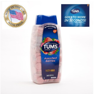 265 and 72 count Tums Ultra Strength 1000 mg Assorted Fruits /Assorted Berries
