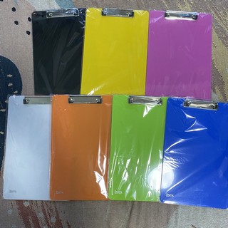 Flexible Solid Transparent Color A4 Long Plastic Clipboard Wooden Clip Board School Office Supplies