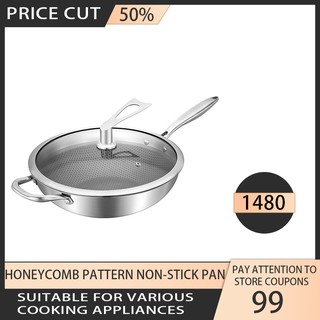 316 stainless steel wok single-sided honeycomb nonstick gas stove induction cooker nonstick