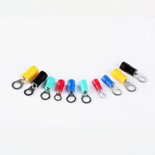 5 colors 50pcs RV2-6 Ring insulated terminal Cable Wire Connector Crimp