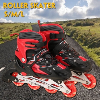 Kids Rollerblades Inline Skates Lights Up Roller Shoes Adjustable Sizes Girl Boy loganberries