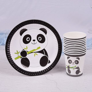 Panda Design Theme Cartoon Party Set Tableware Birthday Party Decoration For Children Set (3)