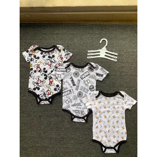 3 piece Mickey Baby boy onesie bundle romper infant onesies newborn romper frogsuit pajamas damit