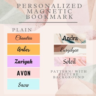 PERSONALIZED Magnetic Bookmark