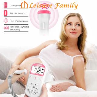 【Leisure Family】Household Portable Doppler Monitor Detak Jantung Digital untuk Bayi detak jantung janin Pendeteksi (2)