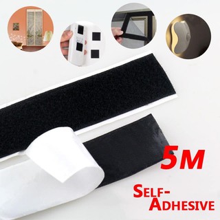 5M Strong Self Adhesive Hook and Loop Fastener Tape Nylon Sticker Velcros with Glue