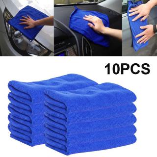 hot washing Car wape Polishing Rag Superfine fiber 10pcs 25* 25cm Soft Blue Washing Cloth Towels