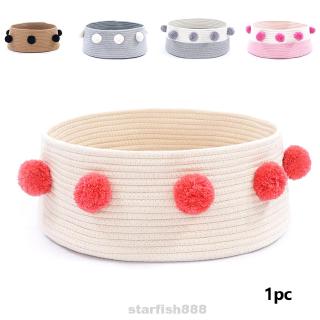 Handmade Nordic Round Comfortable Washable Breathable Summer Cat Bed (4)