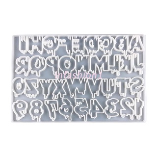 INF DIY English Alphabet Numbers Keychain Silicone Epoxy Mold DIY Keychain Pendant Jewelry Crafting