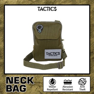 mens bag✽Tactics Water-Resistant Travel Undercover Neck Bag-Army