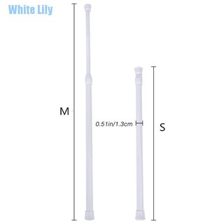 ╬White Lily❃Telescoping Shower Curtain Rods Adjustable Extendable Tension Pole Rod Hanger