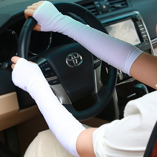 Summer ice silk sunscreen sleeves for men and women outdoor riding and driving sports arm guards
