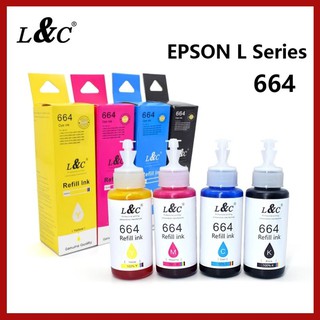 L&C EP Ink 664 T664 Compatible Epson Ink Dye Ink Refill Ink Continues Ink For L120 L220 L360 70ml
