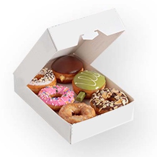 【Ready Stock】☃◆⊙50 pcs Donut box / Doughnut box by 6 / Pastry box 7inx10.5inx2.2in