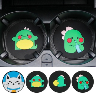 【Hot Sale/In Stock】 Car water coaster car storage slot anti-slip mat personality cartoon cute car in (1)