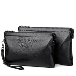 Fashion men's clutch✻Men s Clutch Bag New Style Leather Texture Envelope Bag Large Capacity Clutch B