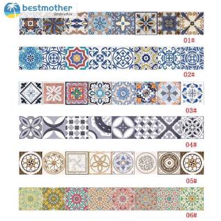 beatmother 3D Floor Ceramic Tile Sticker Self Adhesive Waterproof Wall Stickers Home Decor