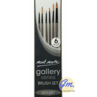 6Pc GALLERY SERIES FINE BRUSH SET For Acrylic Paint MONT MARTE