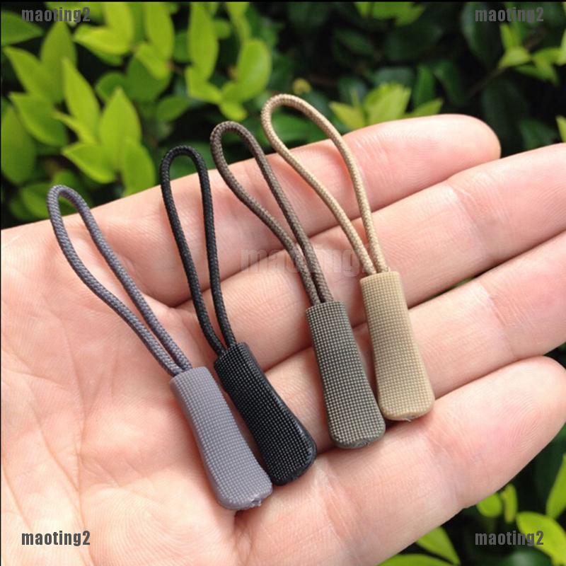 {MT2]5 PCS EDC Zipper Pulls Cord Rope Ends Lock Zip Clip Buckle For Clothing Bags