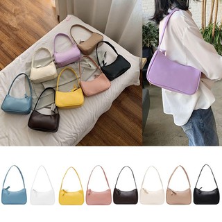 Handbag Women Tide New Bag Female Retro Armpit Baguette Commuter Wild Texture Solid Color Handbag Shoulder Bag