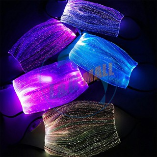 7 Color Lights LED Light up Face Mask USB Rechargeable Glowing Luminous Dust Mask (4)