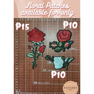 DIY EMBROIDED IRON-ON PATCHES 7 FLORALS (LOWEST PRICE)